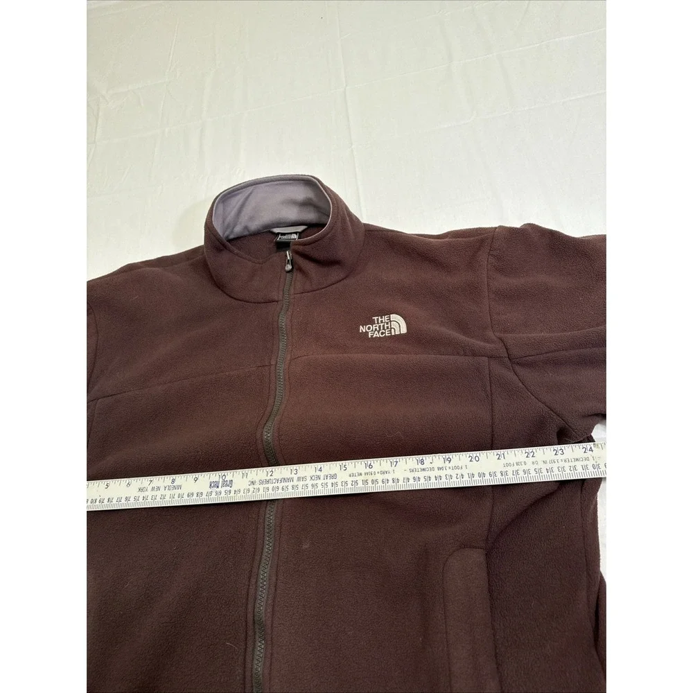 JACKET North Face MENS XL Full Zip Fleece Jacket BROWN/GRAY TRIM Comfort 721509‎